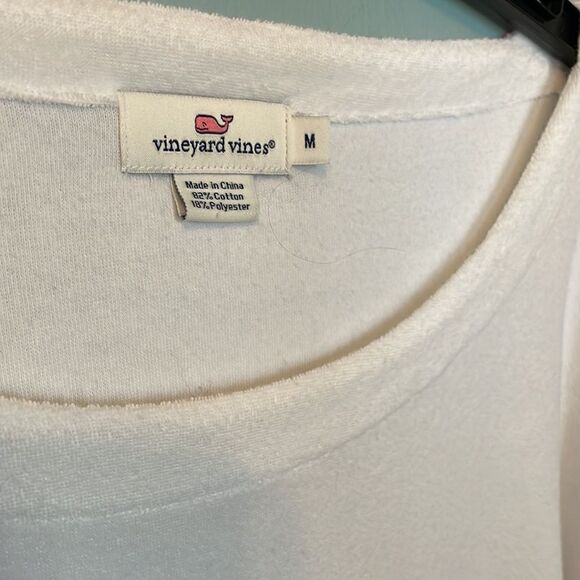 Vineyard Vines Women's Sweater Swimsuit Cover Up White Pink Size Medium - 💕🌻💕 - Picture 2 of 10